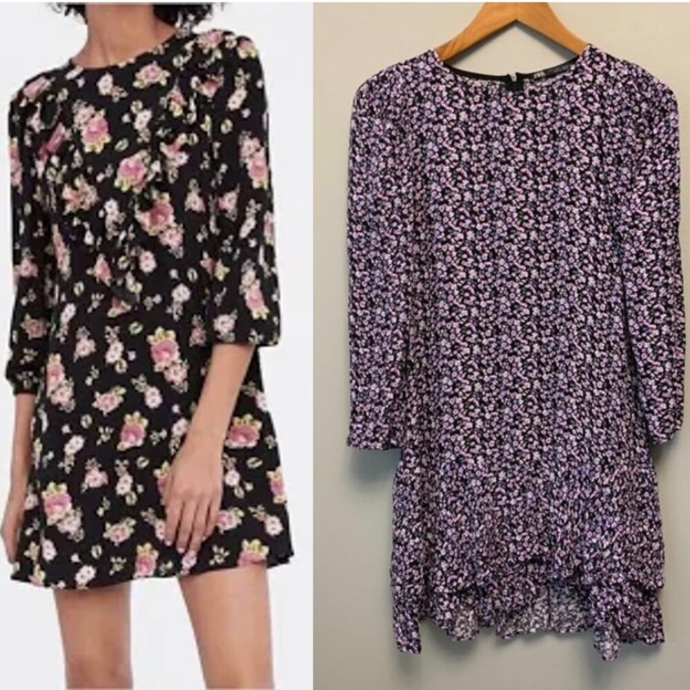 90s inspired Zara floral mini dress